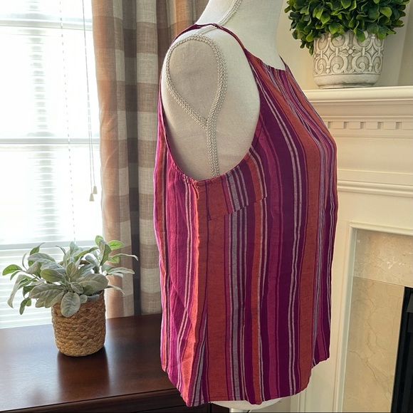 a new day Top Linen Blend Colorful Thin Strap NWT - Picture 3 of 10
